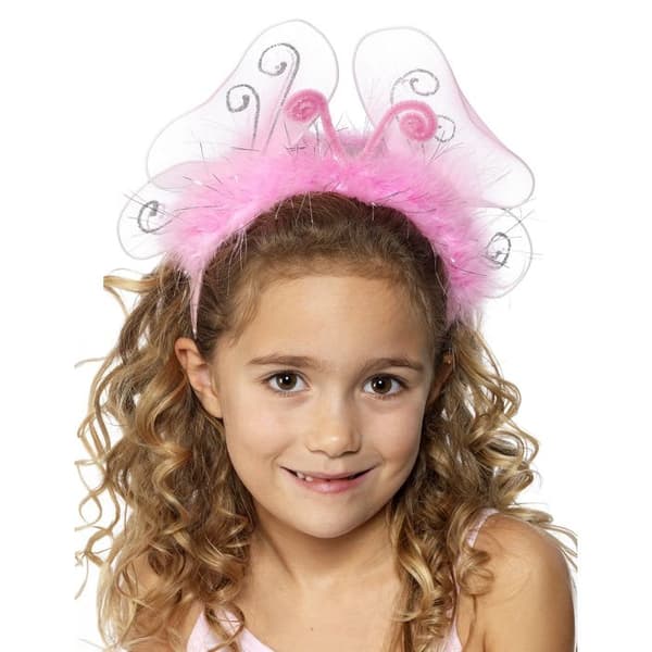 Fjärilshårband med marabou - SMIFFY'S - Modeaccessoar - Rosa - Barn - Inomhus - One Size