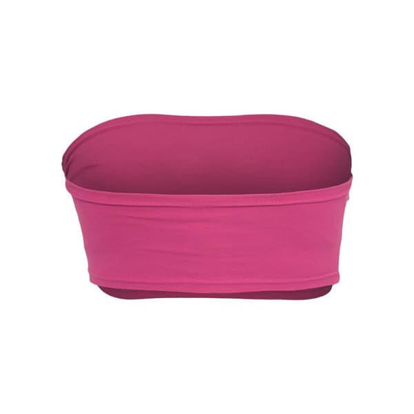 Bandeau topp dam - Urban Classic - Svart - Fuchsia - Utan axelband - Rynkad på sidan