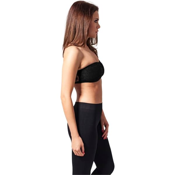 Bandeau-topp dam - URBAN CLASSICS - Snören - Svart - Vuxen - Leken spets