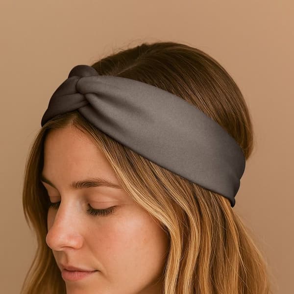 Basic Jersey Silk Fused Hairband Cozy Cinnamon Brown