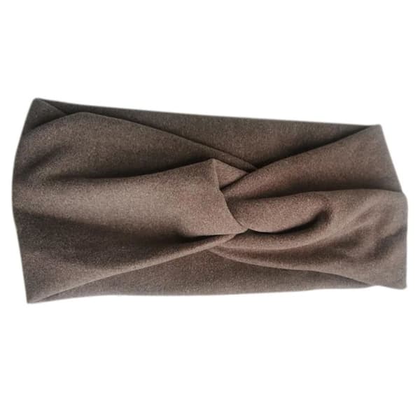 Basic Jersey Silk Fused Hairband Cozy Cinnamon Brown