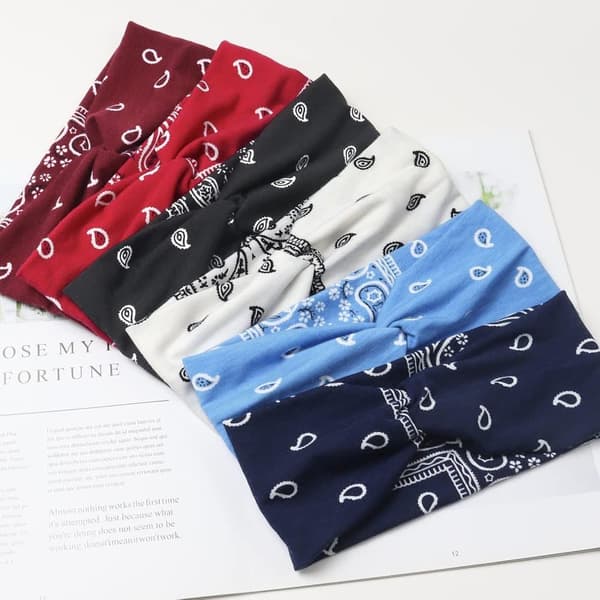 Lollanda Hårband Kvinna Headband Sommar Pannband Dam Boho Wide 6 st