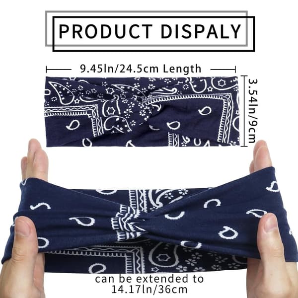 Lollanda Hårband Kvinna Headband Sommar Pannband Dam Boho Wide 6 st