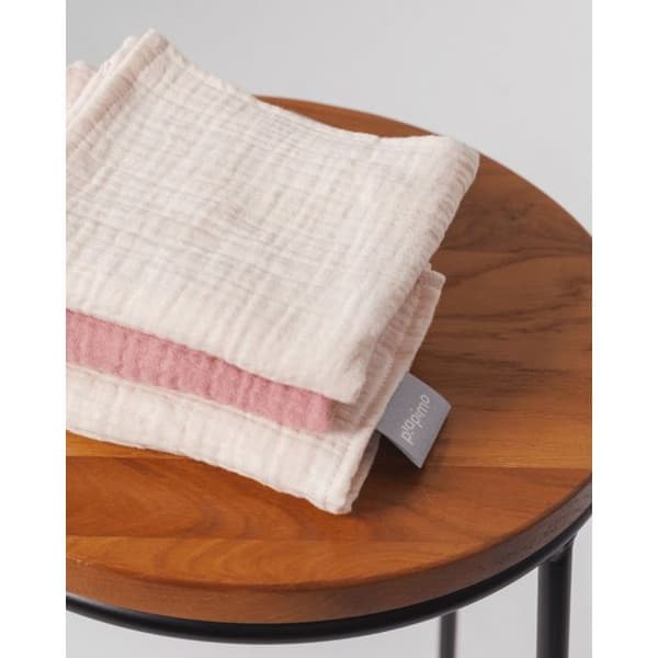 Effiki PIAPIMO - ANTISWEAT-BANDEAUX I MÖSSLINE 50 X 60 BEIGE OCH ROSA, 3 ST