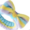 Miniatyrbild 2 av 3: Bandeau Spa för Hår i Blå och Gulrandig Polar Fleece
