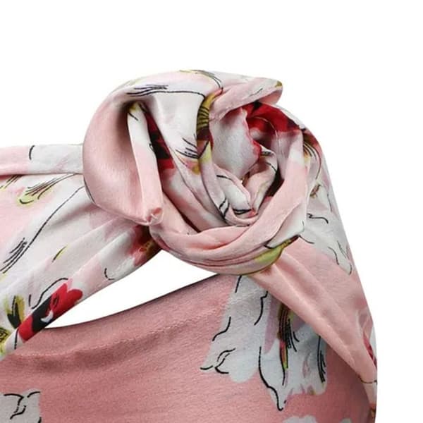 Bandeau Stil Turban för Hår i Blommig Rosa Cotton Våren
