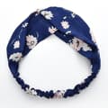 Miniatyrbild 2 av 3: Bandeau Torsadé för Casual Hår i Minimalistisk Blommig Satin Blå Mörkblå