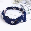 Miniatyrbild 1 av 3: Bandeau Torsadé för Casual Hår i Minimalistisk Blommig Satin Blå Mörkblå