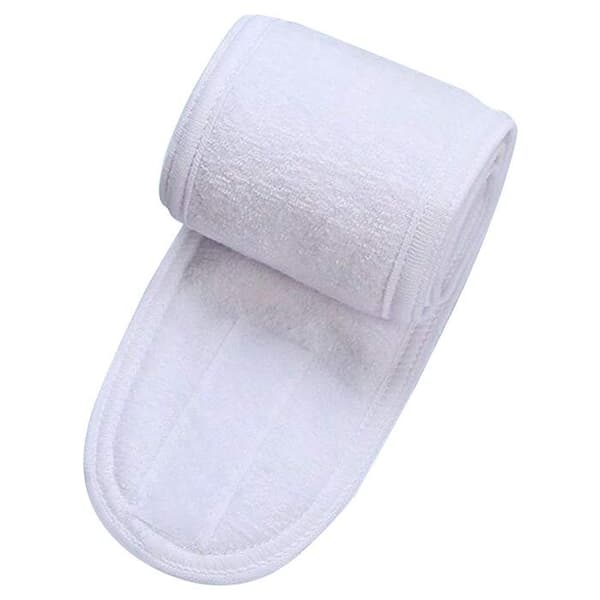 Bandeau Spa för Hår i Mikrofiber med Bomullstextur Vit Vit