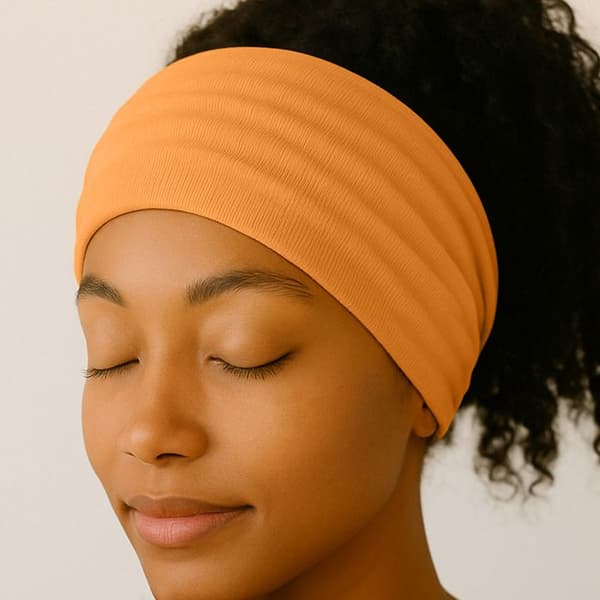 Elegant Enfärgad Orange Mjuk Bomullshårband