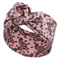 Miniatyrbild 1 av 3: Bandeau Stil Turban för Hår i Tryckt Retro Paisley Bomull Rosa Rose