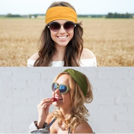 Lollanda Boho Otsapanta Naiset 4 kpl, Hiuspanta / Hikinauha / Hiuspanta – Leveä, Monivärinen, Hikeä imevä