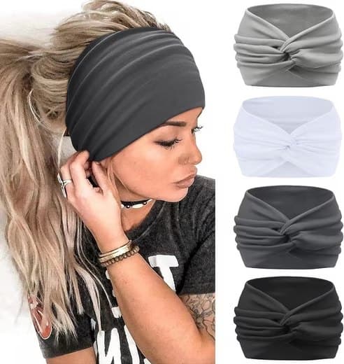 Lollanda Boho Otsapanta Naiset 4 kpl, Hiuspanta / Hikinauha / Hiuspanta – Leveä, Monivärinen, Hikeä imevä SZ3