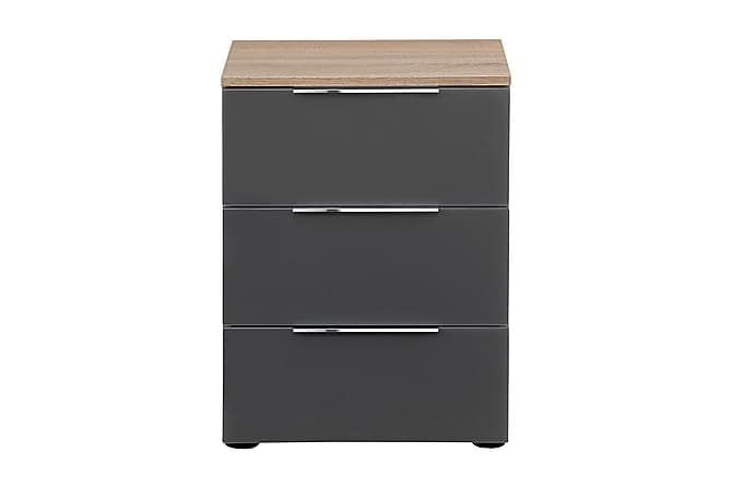 Laufeld Yöpöytä 45,1x61,4 cm 3 Laatikkoa Vaaleanruskea/Tummanharm Matta