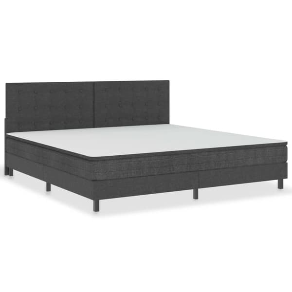 vidaXL sengegavl med mønster 200x200 cm stof mørkegrå