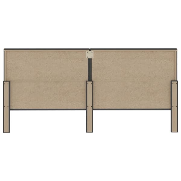 vidaXL sengegavl med mønster 200x200 cm stof mørkegrå