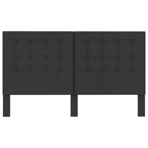 vidaXL sengegavl med mønster 160x200 cm stof mørkegrå