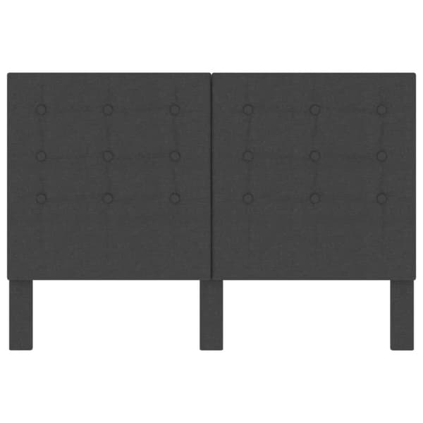 vidaXL sengegavl med mønster 140x200 cm stof mørkegrå