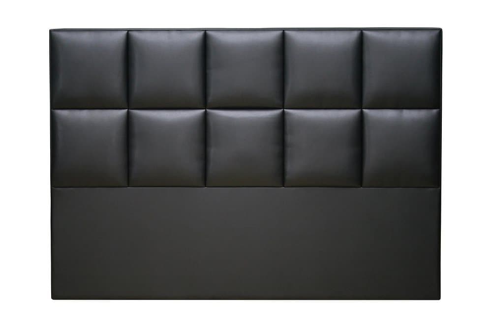 KINGSTON Sänggavel 210 Konstläder Svart