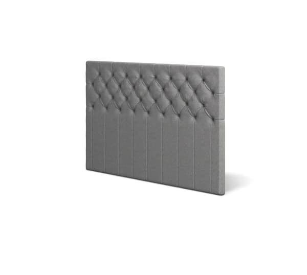 Nordic Beds Djupknappad Sänggavel Ljusgrå 120x125x10