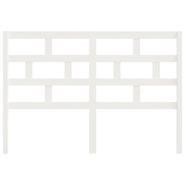 vidaXL Sengegavl hvit 141x4x100 cm heltre furu