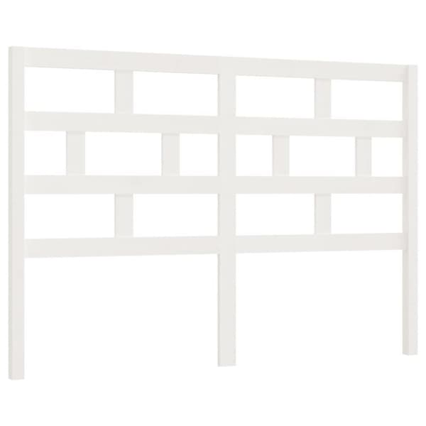 vidaXL Sengegavl hvit 141x4x100 cm heltre furu