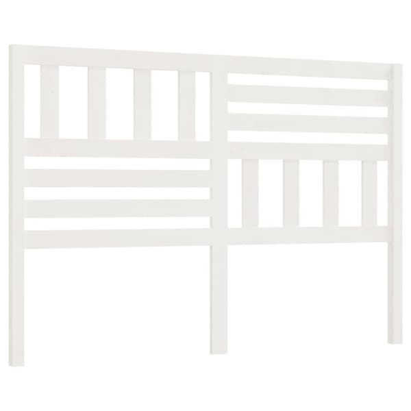 vidaXL sengegærde 141x4x100 cm massivt fyrretræ hvid