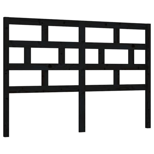 vidaXL sengegærde 166x4x100 cm massivt fyrretræ sort