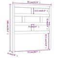 Miniatyrbilde 6 av 8: vidaXL Sengegavl 81x4x100 cm heltre furu