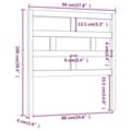 Miniatyrbilde 6 av 8: vidaXL Sengegavl 96x4x100 cm heltre furu
