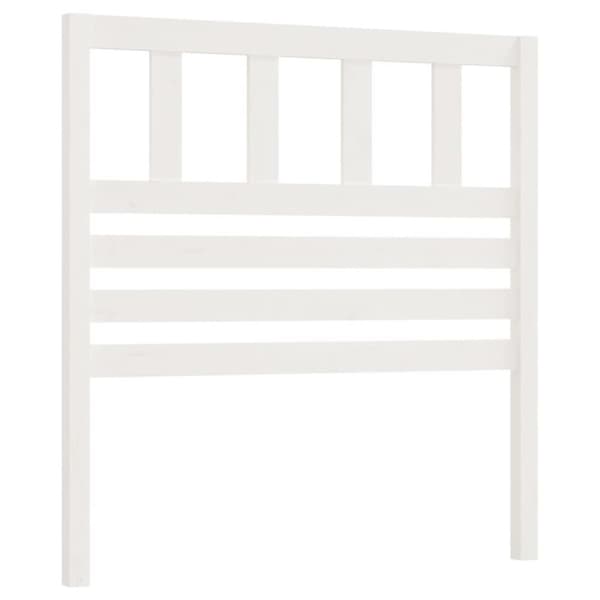 vidaXL sengegærde 81x4x100 cm massivt fyrretræ hvid