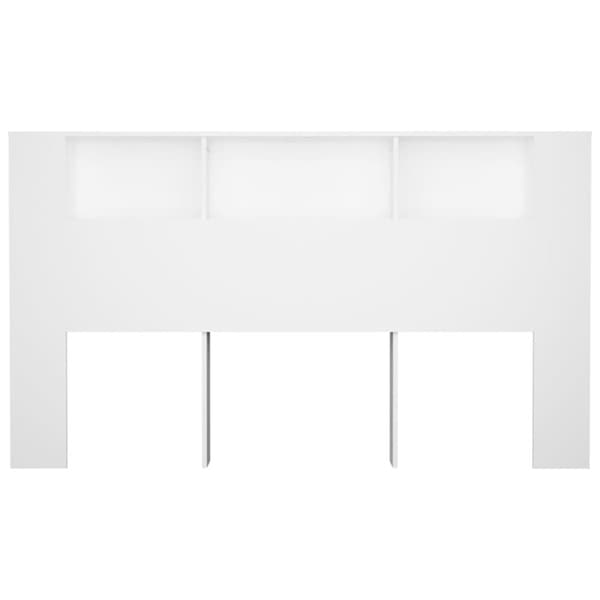 vidaXL sengegavl med opbevaring 180x18,5x104,5 cm hvid