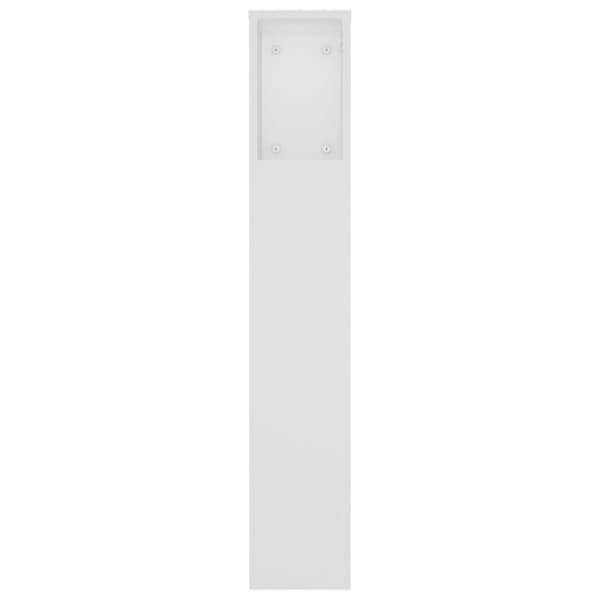 vidaXL sengegavl med opbevaring 180x18,5x104,5 cm hvid