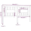 Miniatyrbilde 6 av 6: vidaXL Sengegavl hvit 186x4x100 cm heltre furu
