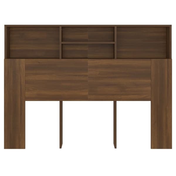 vidaXL Sänggavel med förvaring brun ek 140x19x103,5 cm