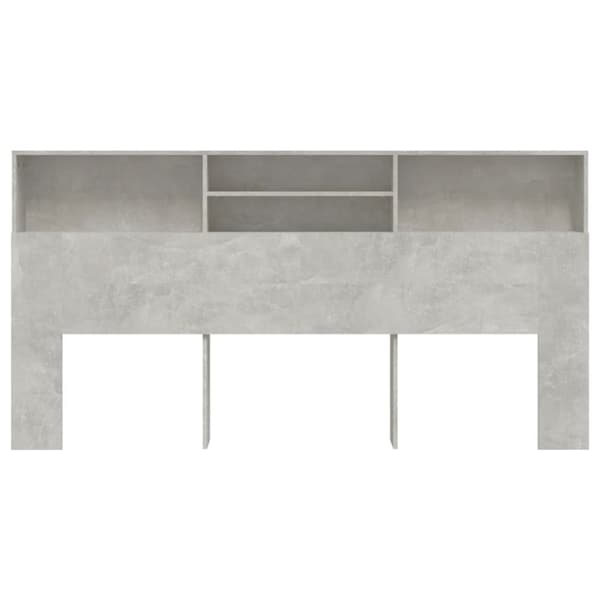 vidaXL Sengegavlskap betonggrå 200x19x103,5 cm