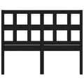 Miniatyrbilde 4 av 6: vidaXL Sengegavl svart 125,5x4x100 cm heltre furu