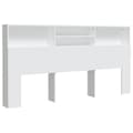 Miniatyrbilde 1 av 7: vidaXL Sengegavlskap hvit 200x19x103,5 cm