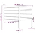 Miniatyrbilde 5 av 6: vidaXL Sengegavl svart 186x4x100 cm heltre furu