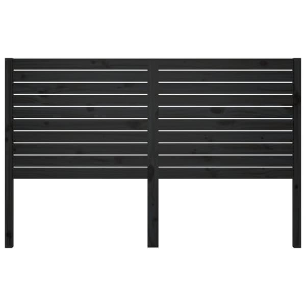 vidaXL Sengegavl svart 186x4x100 cm heltre furu