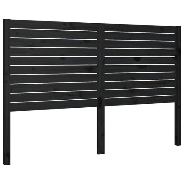 vidaXL Sengegavl svart 186x4x100 cm heltre furu