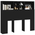 Miniatyrbilde 4 av 8: vidaXL Sengegavlskap svart 120x19x103,5 cm