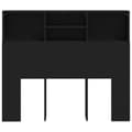 Miniatyrbilde 5 av 8: vidaXL Sengegavlskap svart 120x19x103,5 cm