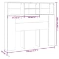 Miniatyrbilde 7 av 8: vidaXL Sengegavlskap svart 120x19x103,5 cm