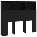 Miniatyrbilde 1 av 8: vidaXL Sengegavlskap svart 120x19x103,5 cm