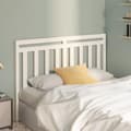 Miniatyrbilde 3 av 8: vidaXL Sengegavl hvit 141x4x100 cm heltre furu