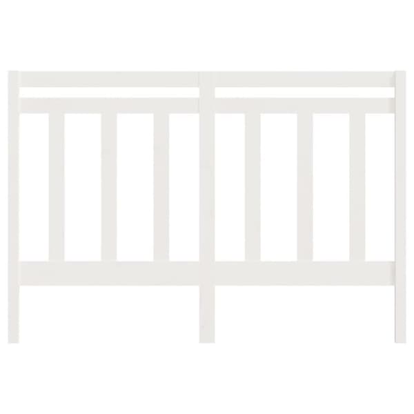 vidaXL Sengegavl hvit 141x4x100 cm heltre furu