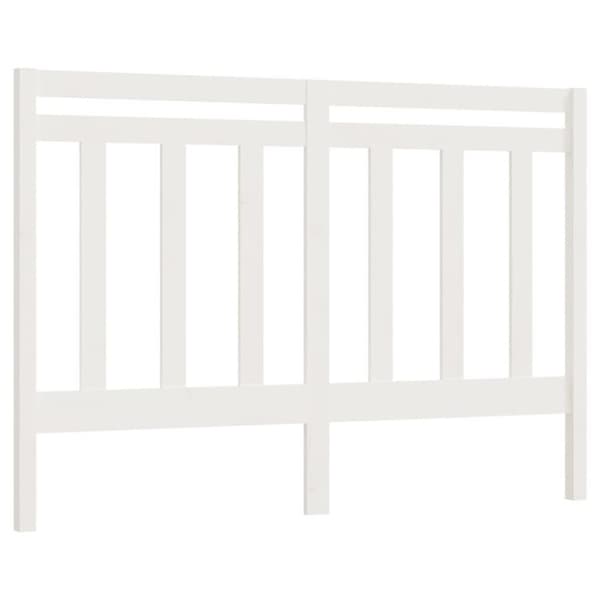 vidaXL Sengegavl hvit 141x4x100 cm heltre furu