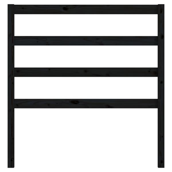 vidaXL Sengegavl svart 96x4x100 cm heltre furu