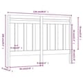 Miniatyrbilde 6 av 8: vidaXL Sengegavl hvit 126x4x100 cm heltre furu